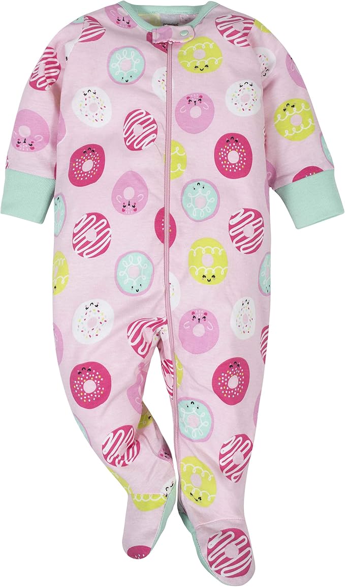 Onesies Brand Baby Girls 4-Pack Sleep 'N Play Footies Multi Pack - Image 2
