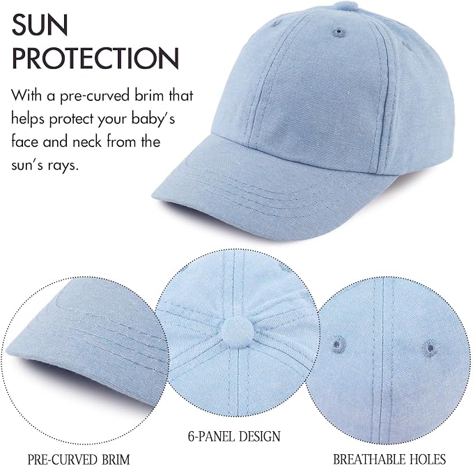 JANGANNSA Cotton Toddler Baseball Cap Baby Boy Sun Hat - Image 4