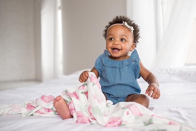 Copper Pearl Swaddle Blankets for Newborns | Soft Stretchy Receiving Blankets - Image 4
