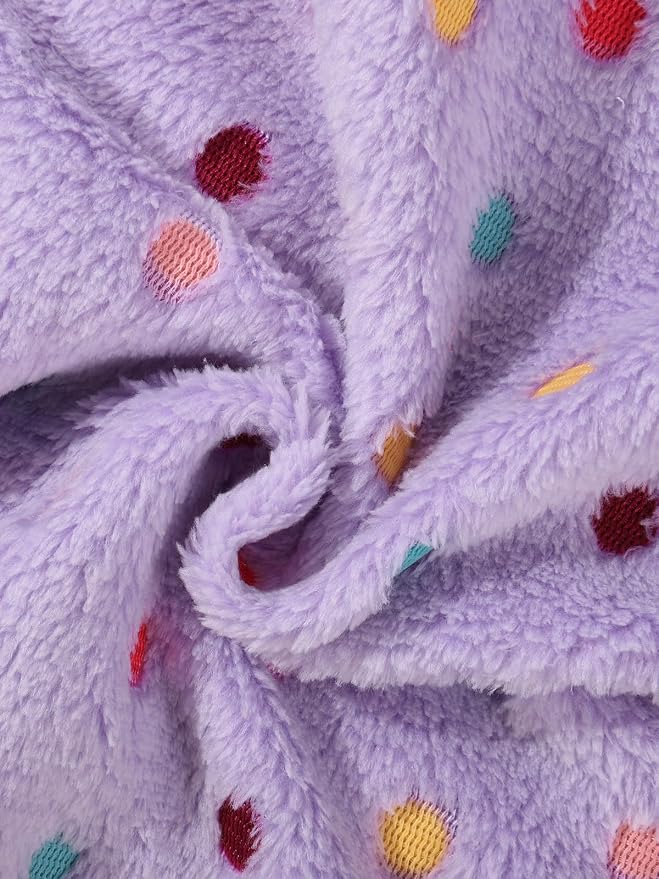 Toddler Baby Girl Fleece Jackets Fall Clothes Hooded Zip Fuzzy Coats - Image 4