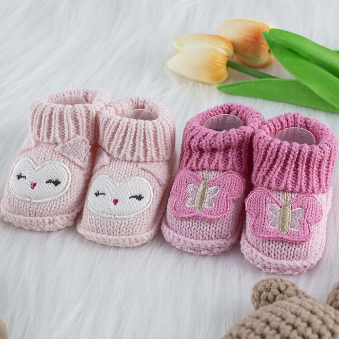 Baby Booties Newborn Infant Hand Crochet Knit Cotton Shoes Booties First - Image 2