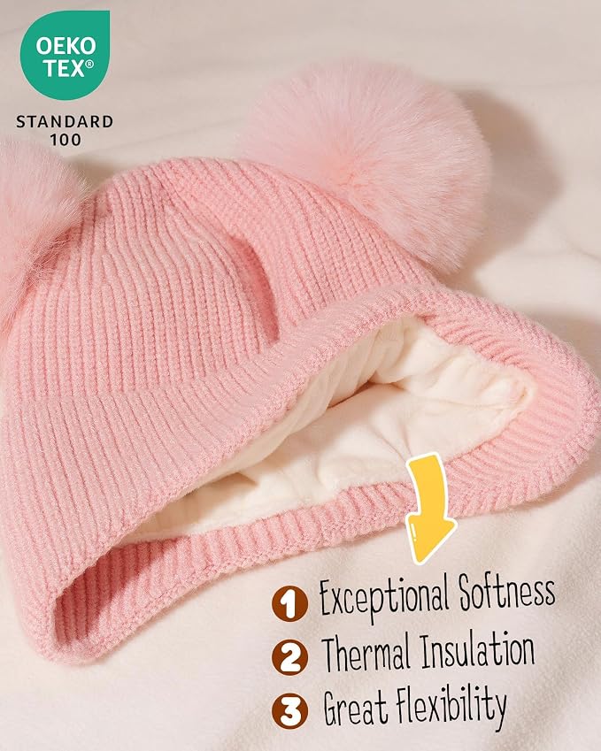 FURTALK Baby Winter Hat Pom Pom Beanie - Image 2