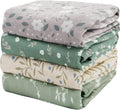 4 Set Muslin Swaddle Blankets Receiving Blanket by CoolaPeach