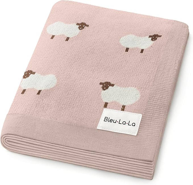 Luxury Knit Baby Receiving Blanket by BleuLaLa