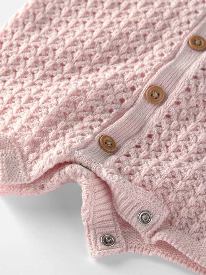 little planet by carter's Unisex Baby Waffle Knit Button-Front Jumpsuit made - Image 2