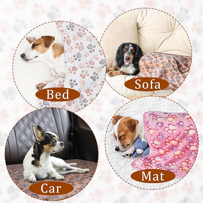 1 Pack 3 Blankets for Dog Puppy Cat | Super Soft Fluffy Premium Fleece Pet - Image 4