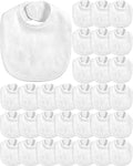 JaGely 30 Pack Baby Muslin Bandana Bibs Multicolor Solid Unisex Waterproof by JaGely