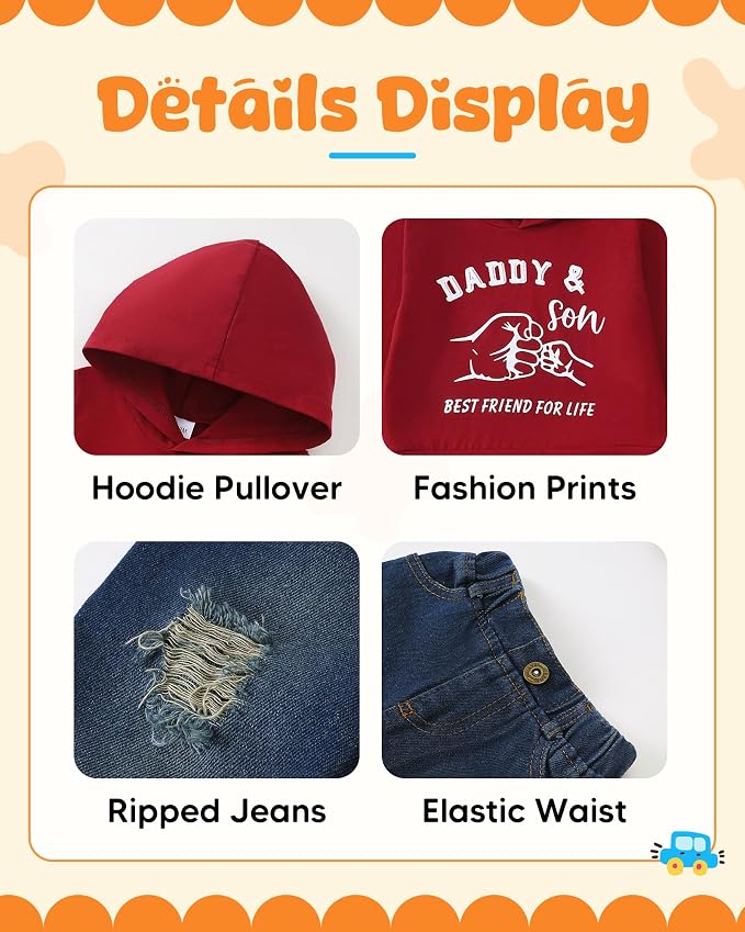 NZRVAWS Baby Boy Clothes Toddler Boy Outfit 2 3 4T 6 12 18 24 Month Fall Winter - Image 3