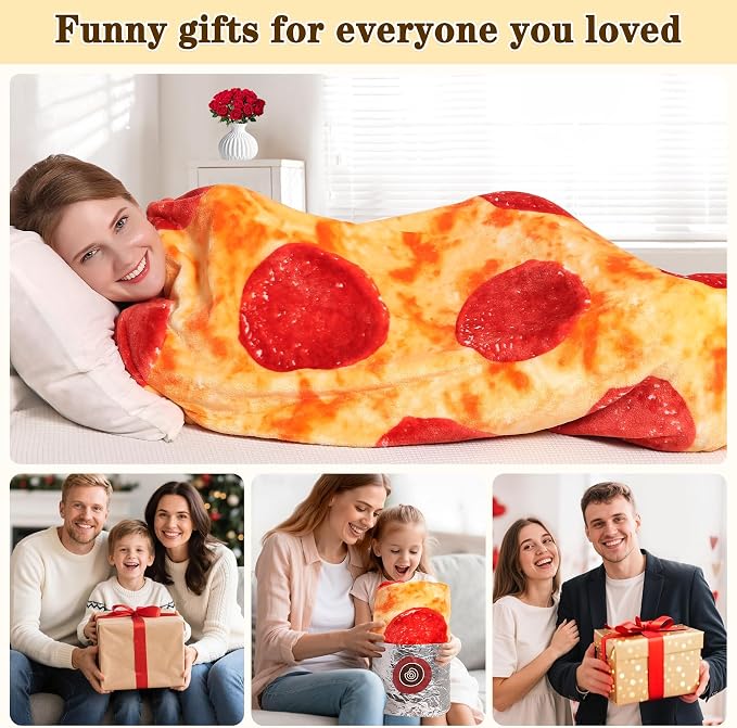 mermaker Pepperoni Pizzas Blanket 71 inches - Image 3