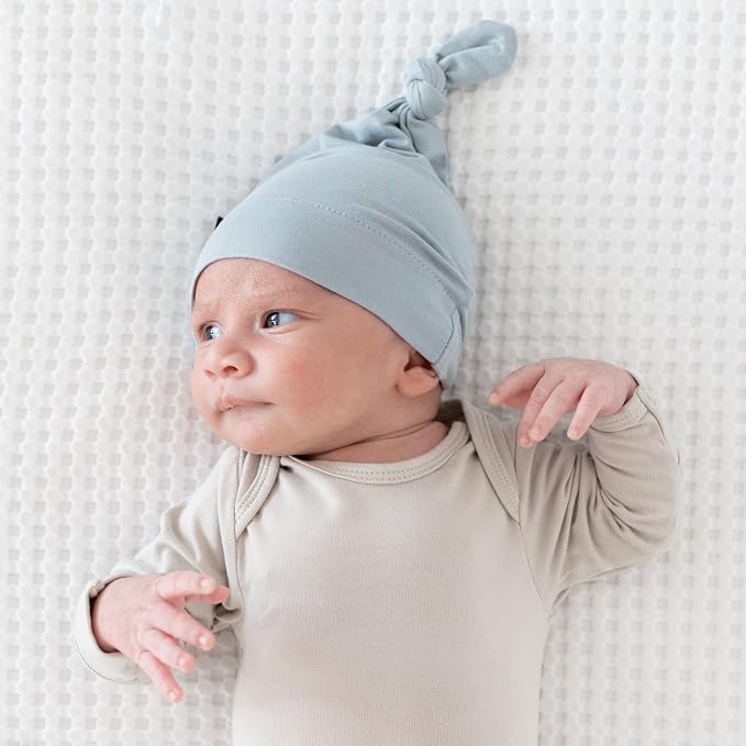 KYTE BABY Unisex Bamboo Rayon Baby Beanie Soft Knotted Cap - Image 2