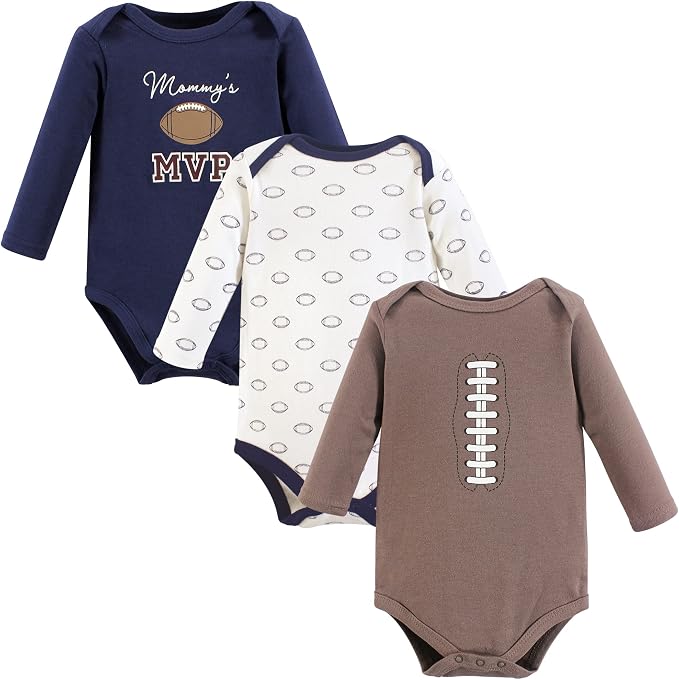 Hudson Baby baby-boys Cotton Long-sleeve Bodysuits 3-pack by HudsonBaby