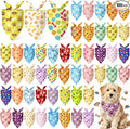 100 Pcs National Dog Day Dog Bandanas Bulk Pastel Paw Prints Pattern by Jeere