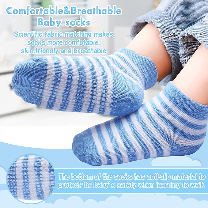 Toddler Non Slip Grip Ankle Socks - Image 4