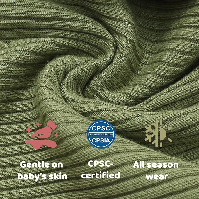 Bafeicao Baby Boy Girl 2/3 Pack Solid Romper Ribbed Short/Long Sleeve | - Image 6