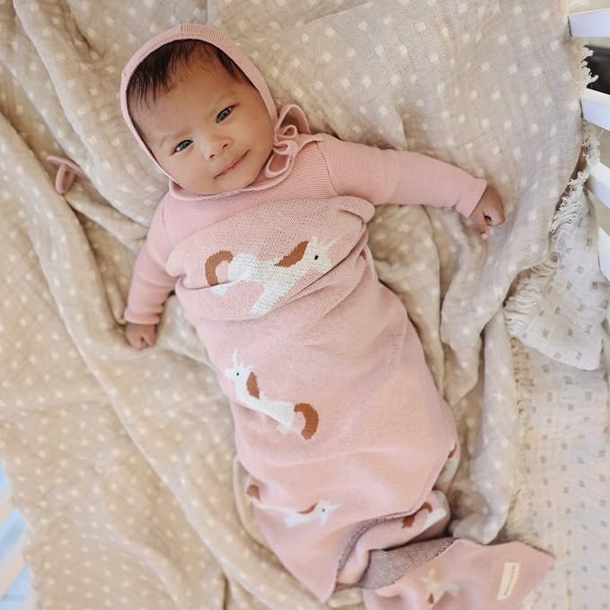 Baby Swaddle Blanket for Girls 100% Cotton Buttery Soft Cozy Receiving Swaddle - Image 2