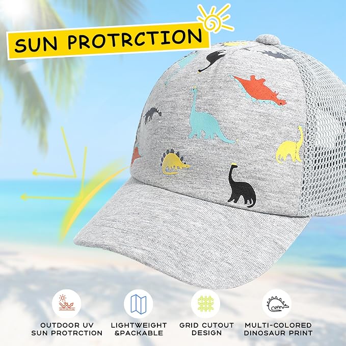 Mesh Toddler Baseball Cap, Adjustable Breathable Sun Hat - Image 2