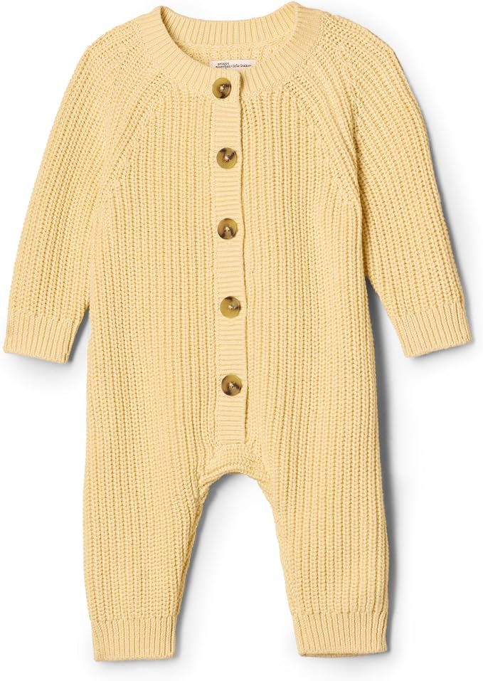 Amazon Essentials x Sofia Grainge Unisex Babies' Cotton Knit Playsuit by AmazonEssentials