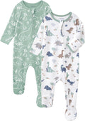 Baby Sleepers 100% Cotton Footie Pajamas, Newborn 0-3 3-6 6-9 Months by FIEMOL