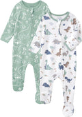 Baby Sleepers 100% Cotton Footie Pajamas, Newborn 0-3 3-6 6-9 Months by FIEMOL