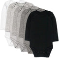 HonestBaby baby-girls 5-pack Long Sleeve Bodysuits One Piece 100% Organic Cotton by HonestBaby
