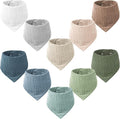Konssy 10 Pack Baby Muslin Bandana Bibs by Konssy