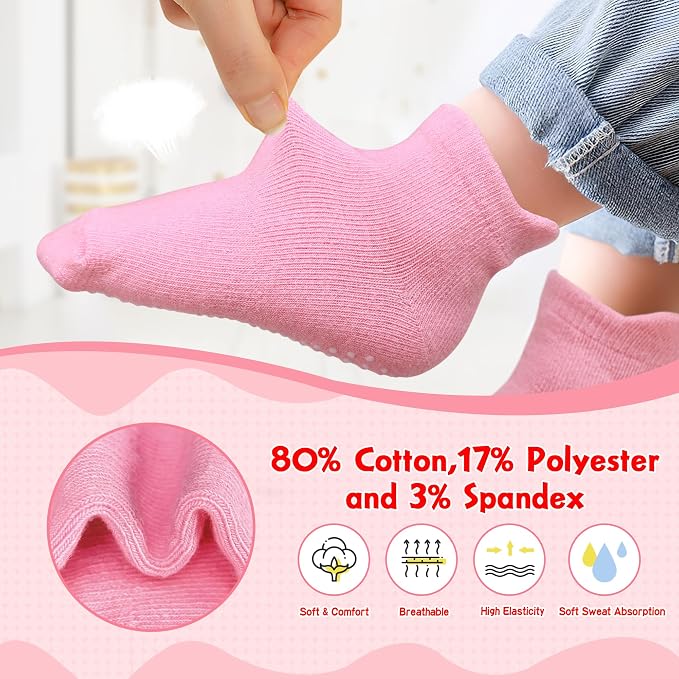 Toddler Non Slip Grip Ankle Socks - Image 5