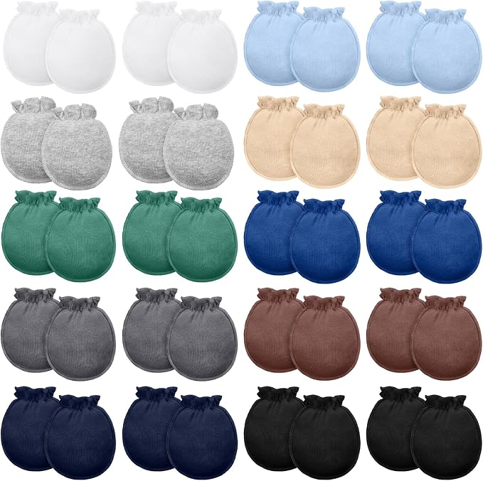 20 Pairs Newborn Baby 0-6 Months No Scratch by Syhood