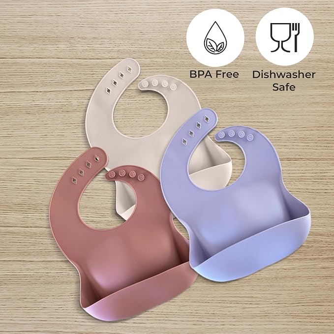 Silicone Baby Feeding Bibs – Waterproof, Soft & Adjustable - Image 2
