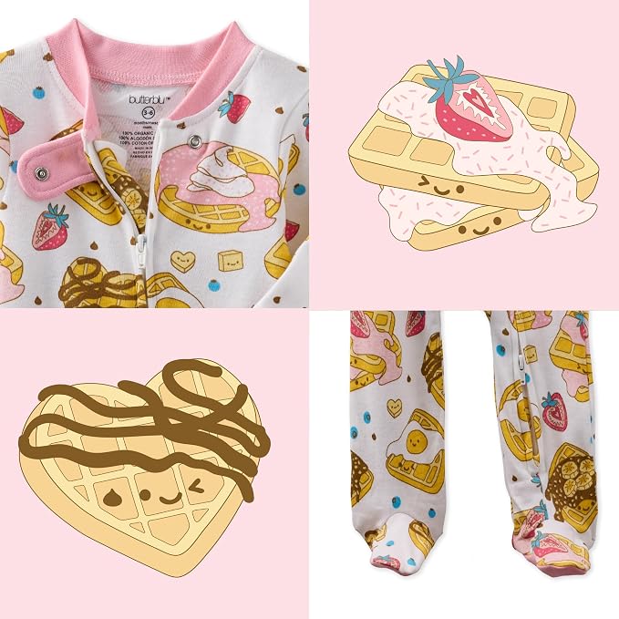 Butterblu Scout Sleep & Play 100% Organic Cotton Footed Zip Front PJs | GOTS - Image 7