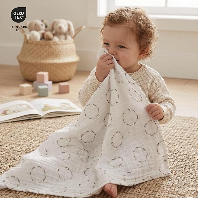 GLLQUEN BABY Receiving Blankets Muslin Swaddle Blanket - Image 3