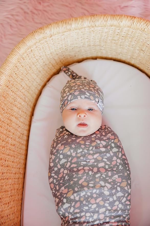 Copper Pearl Swaddle Blankets for Newborns | Soft Stretchy Receiving Blankets - Image 6