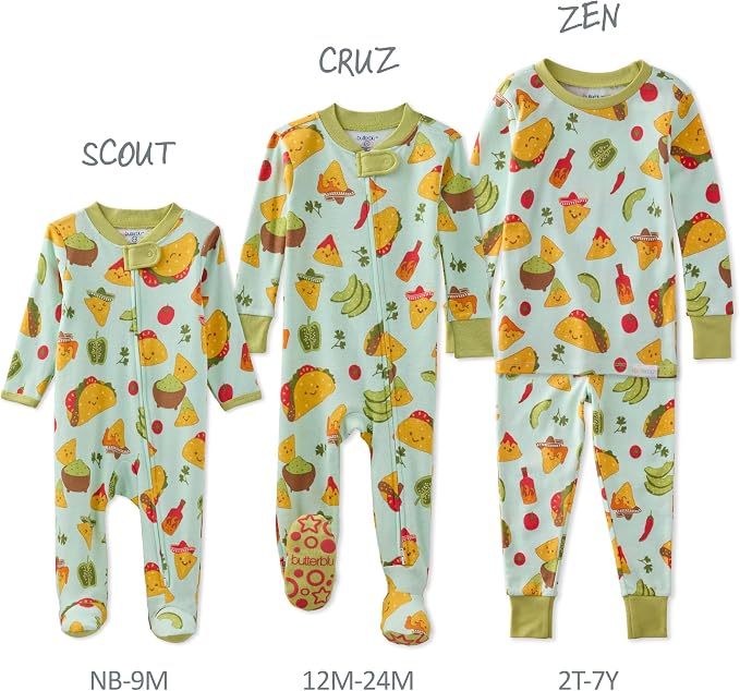 Butterblu Scout Sleep & Play 100% Organic Cotton Footed Zip Front PJs | GOTS - Image 5