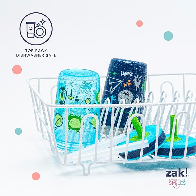 Zak Designs Unicorn Kelso Tumbler Set,Leak-Proof Screw-On Lid with Straw, Bundle for Kids Includes Plastic and Stainless Steel Cups with Bonus Sipper, 3pc Set, Non-BPA