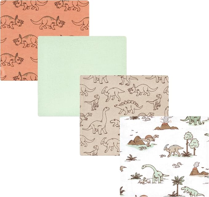 Hudson Baby Unisex Baby Cotton Poly Flannel Receiving Blankets, Dinosaur by HudsonBaby
