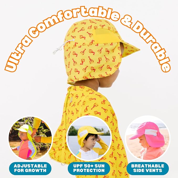 SwimZip Sun Hat with Neck Flap | UPF 50+ Protection - Image 5