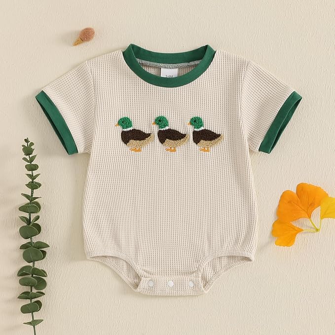 Newborn Baby Boy Girl Summer Clothes Funny Print Sweatshirt Romper Oversized - Image 3