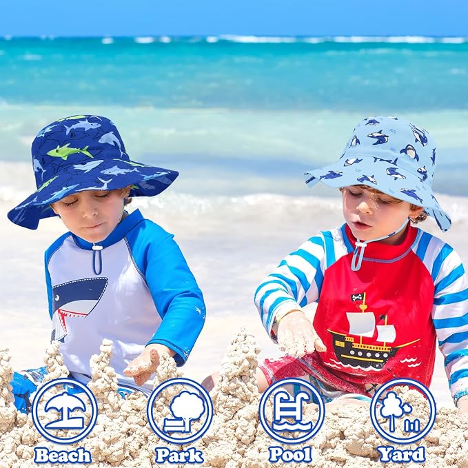 Sarfel Baby Sun Hat Summer Baby Boy Hats UPF 50+ Sun Protection Toddler Hat - Image 4