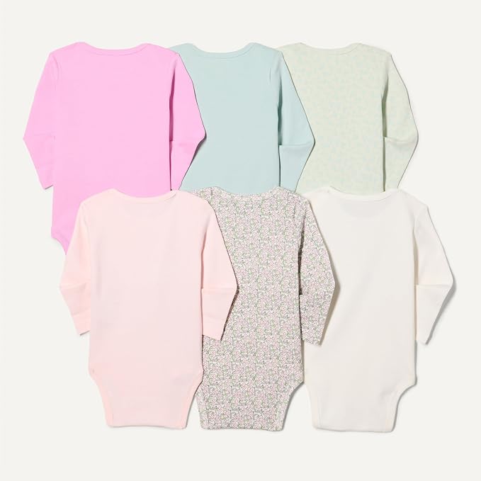 Amazon Essentials Unisex Babies' Long-Sleeve Cotton Bodysuits - Image 3