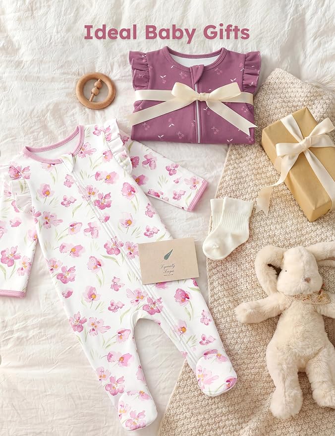 Yoofoss Baby Sleepers Baby Girl Clothes 100% Organic Cotton Pajamas - Image 7