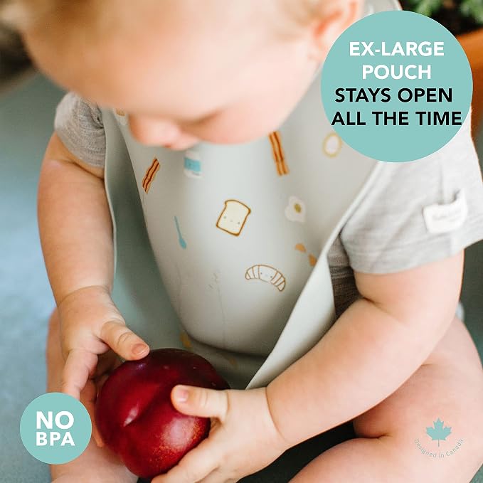 Loulou Lollipop Soft, Waterproof Silicone Feeding Bib - Image 5