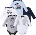 Hudson Baby baby-boys Cotton Long-sleeve Bodysuits 5-pack by HudsonBaby