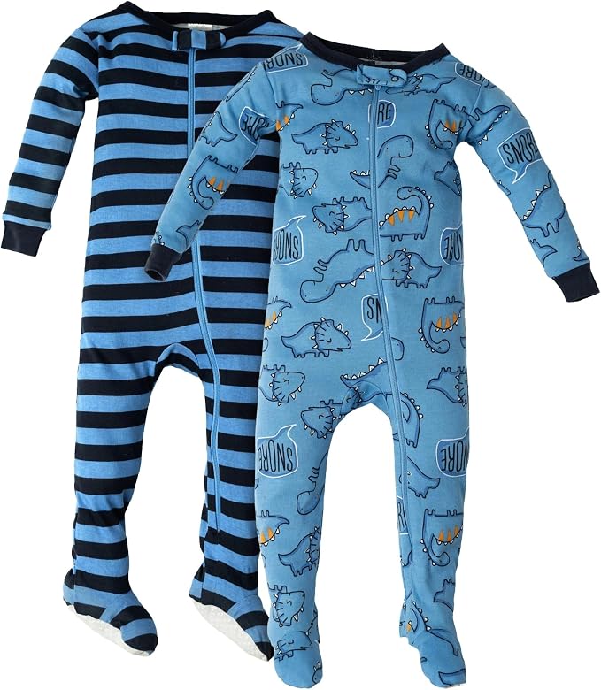 Gerber Baby Boys 2-Pack Footed Pajamas by Gerber