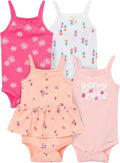 Gerber Baby Girls Multi-Pack Sleeveless Onesies Bodysuit by Gerber