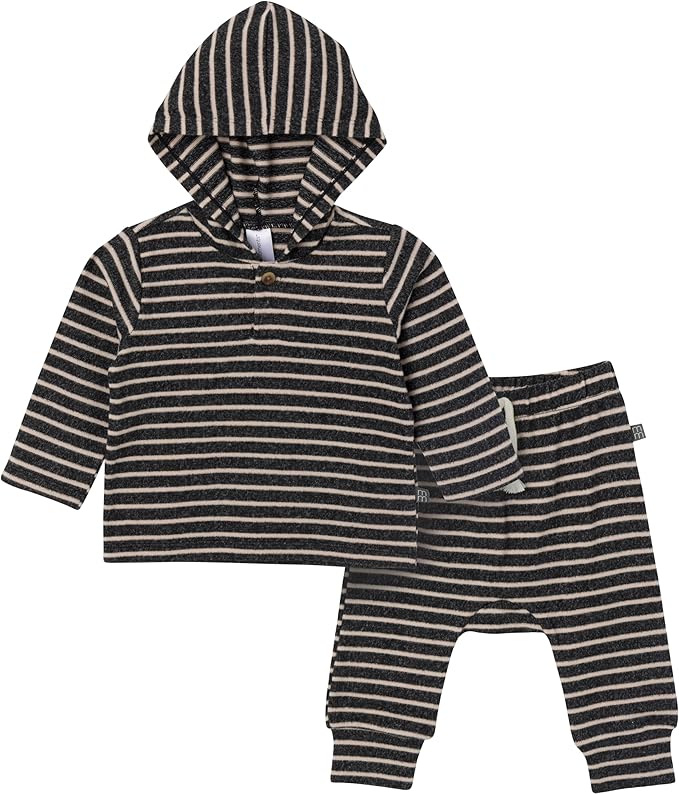 Modern Moments by Gerber Baby Hooded Hacci Top and Pant Set by ModernMomentsbyGerber