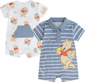 Disney Cars Pooh Mickey Stitch Baby Boys 2 Pack Romper by Disney