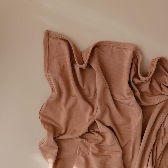 mushie Stretchy Baby Swaddle Blanket | Extra Soft & Snug Fit | 47"x47" - Image 3