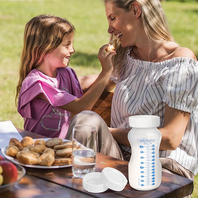 Travel Bottle Caps for Dr Brown Wide Neck Bottle, Bottle Lids Replacement with Sealing Gasket (Compatible with 5oz and 9oz, 4, Count)