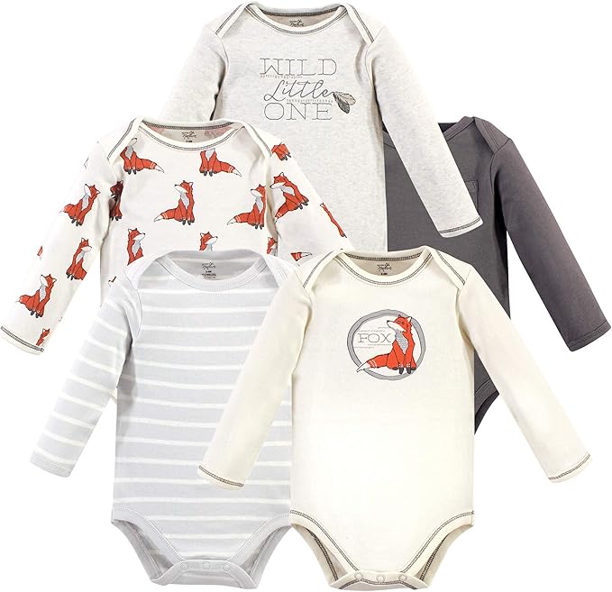 Touched by Nature Unisex Baby Organic Cotton Long-Sleeve Bodysuits by TouchedbyNature