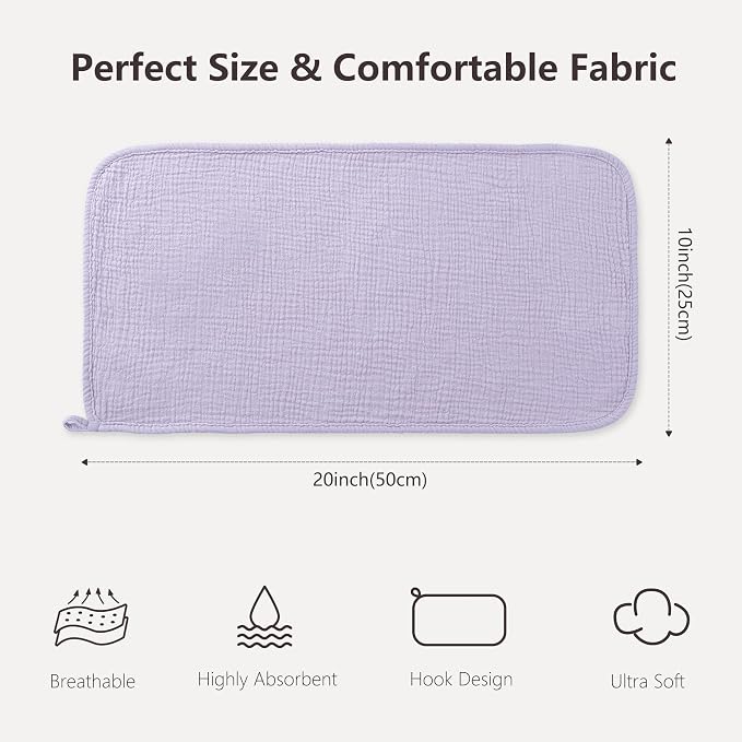 Susurration Muslin Burp Cloths, Soft Baby Burping Cloths - Image 2