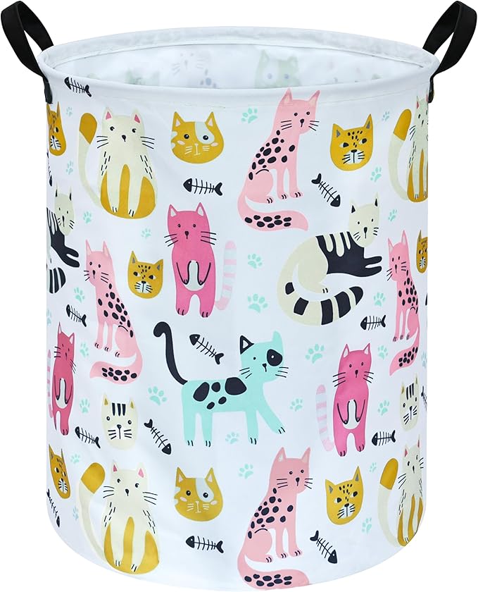 Round Laundry Hamper Storage Basket Laundry Organizer Hamper Storage Bins Clothes and Toys Box Nursery Hamper Gift Basket For Kids with Handles